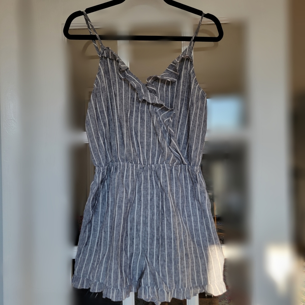 Avec Les Filles Striped Romper, Size M